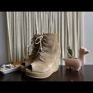 Platform lace up booties from Argentina